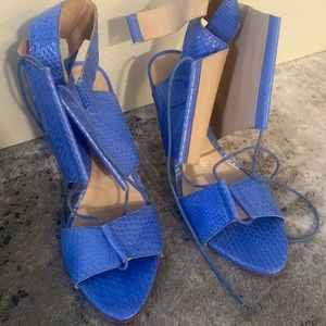 Loeffler Randall Periwinkle Scarlet Snake Heels size 9